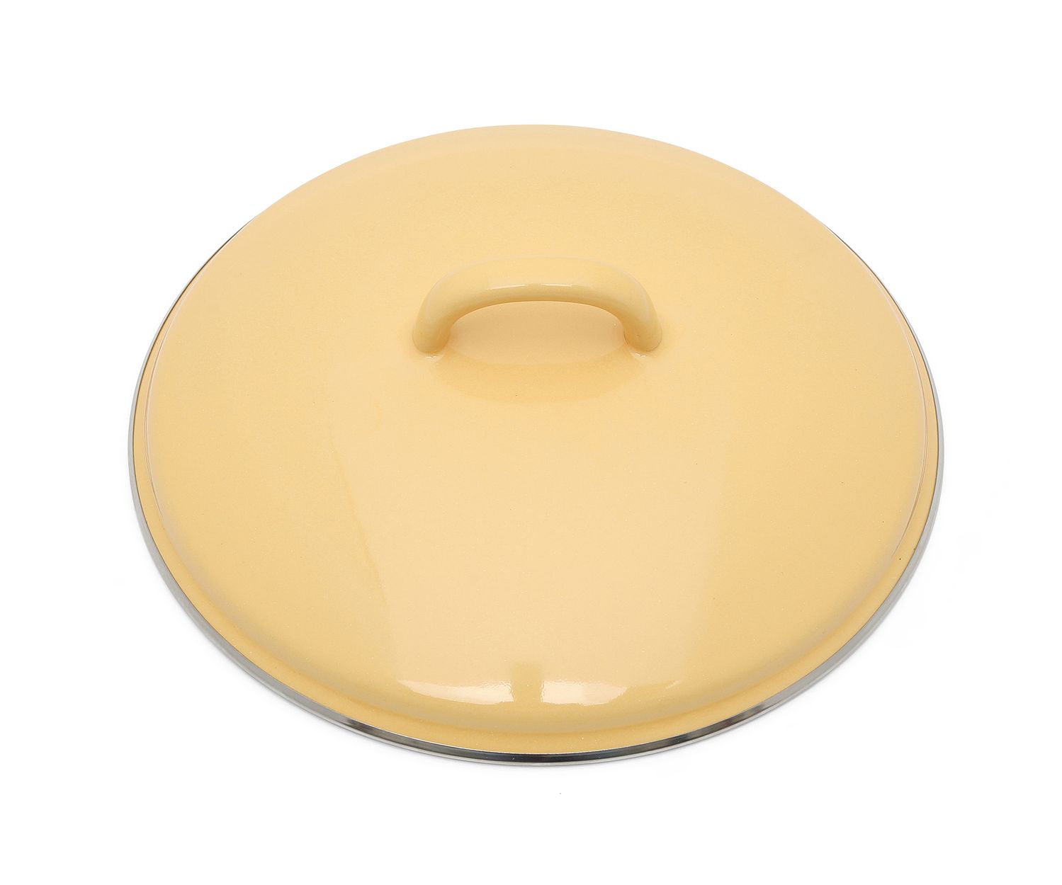 Riess Deckel mit Chromrand 20 cm, Goldgelb