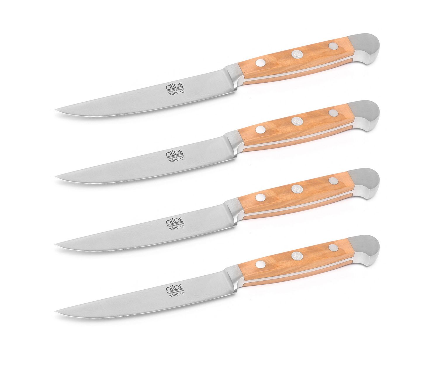 Güde Steakmesser Porterhouse 4-tlg., Alpha Olive