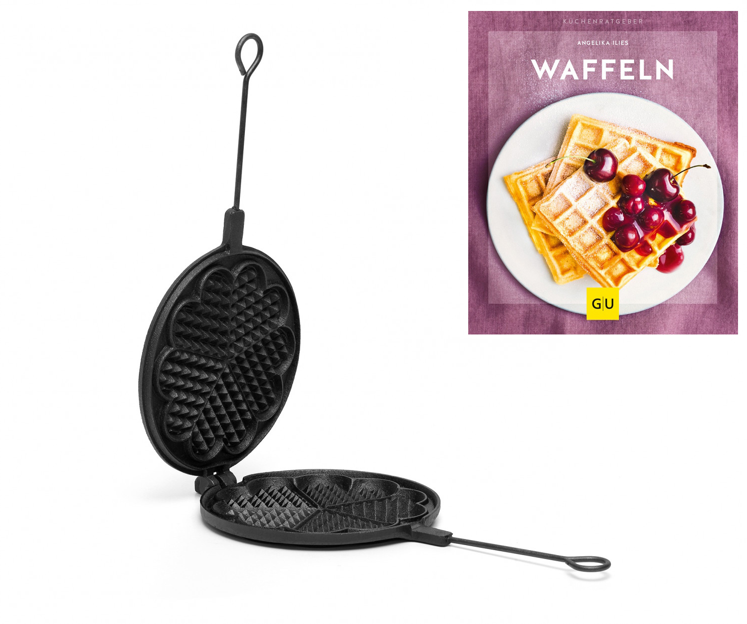 Skeppshult Waffeleisen 21 cm inkl. G&U Buch Waffeln