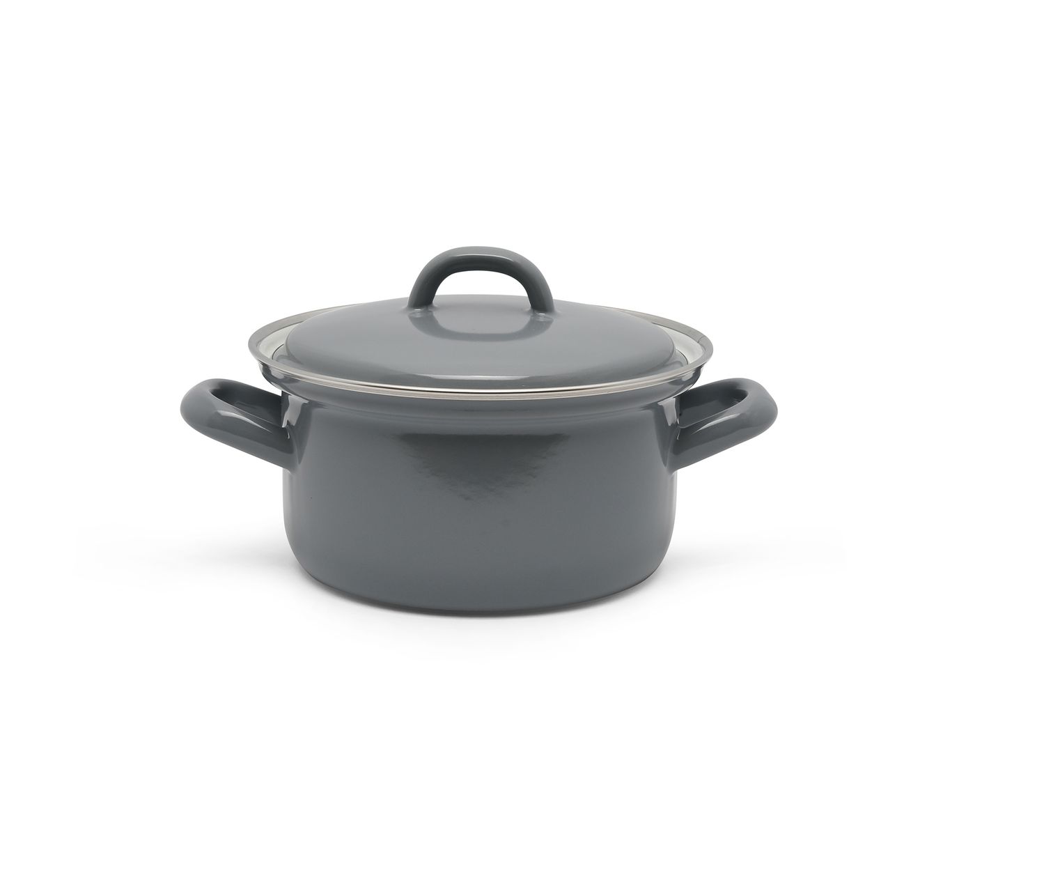 Riess Kasserolle mit Deckel 14cm, Pure Grey