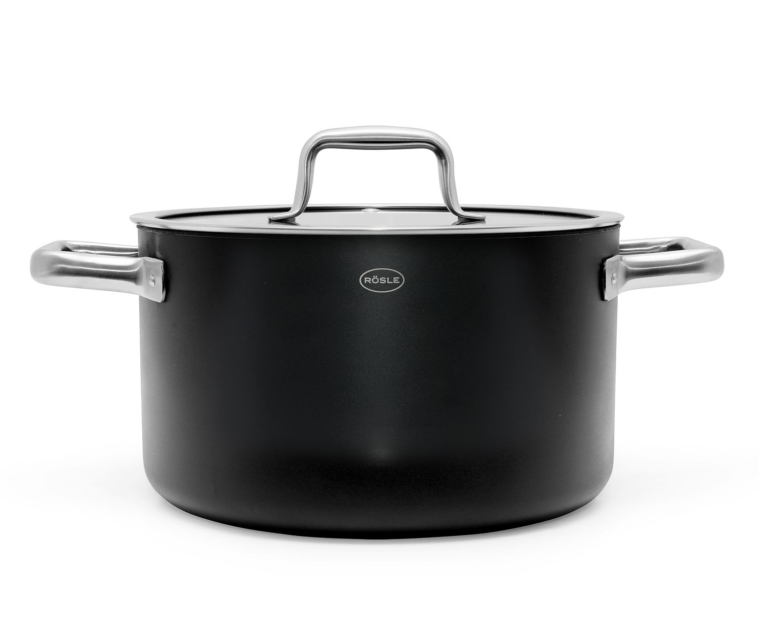 Rösle Kochtopf EBONIC Ø 24 cm ProNero mit Glasdeckel